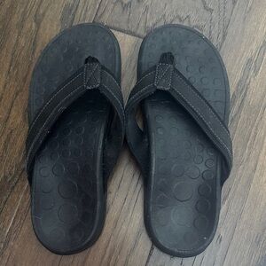 Vionic Black and Orange Flip Flops